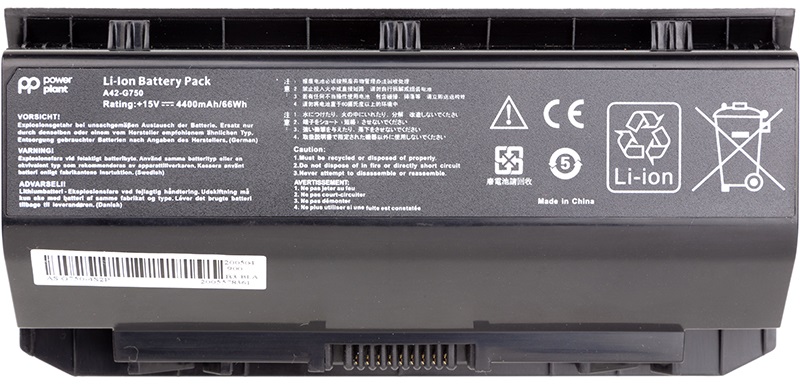 Акумулятор POWERPLANT для ноутбуков ASUS G750 Series (A42-G750) 15V 4400mAh (NB431205) в Києві
