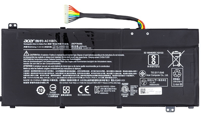 Акумулятор POWERPLANT для ноутбуків Acer Aspire V15 NITRO (AC15B7L) 11.4V 4680mAh (original) (NB410415) в Києві