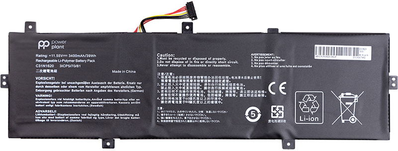 Аккумулятор POWERPLANT для ноутбука ASUS Zenbook UX430U (C31N1620) 11.55V 3400mAh (NB431366) в Киеве