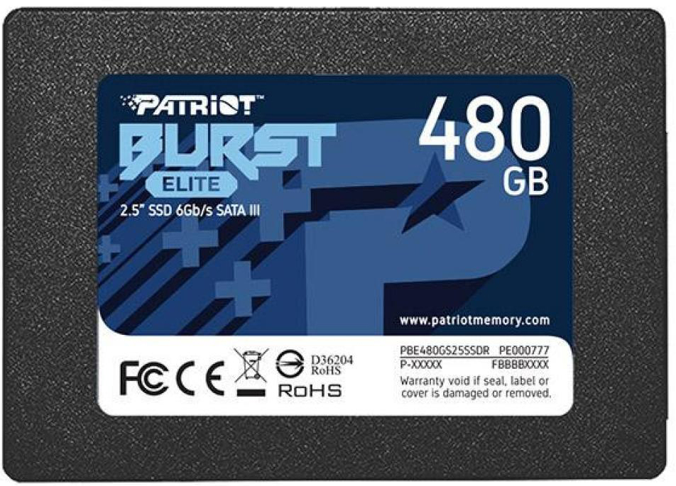 Накопичувач SSD PATRIOT Burst Elite SATA3 480GB (PBE480GS25SSDR) в Києві