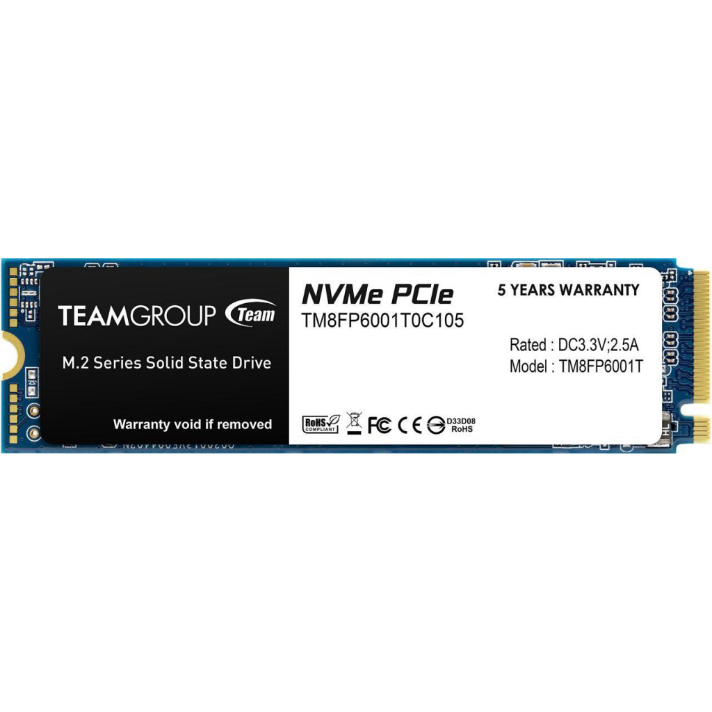 Накопитель SSD 1TB TEAM MP33 Pro M.2 PCIe NVMe 3D TLC (TM8FPD001T0C101) в Киеве