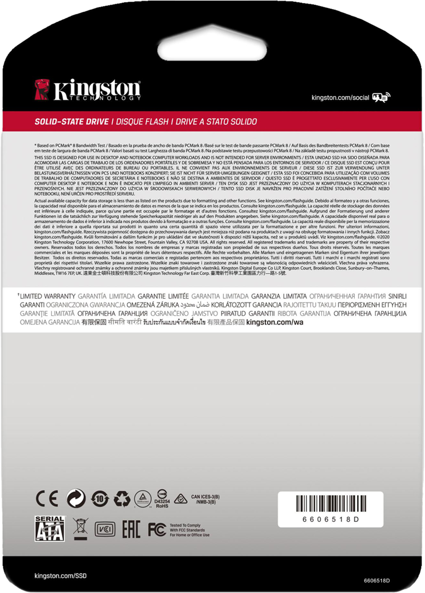 Накопичувач SSD 2.5" KINGSTON A400 480GB SATA (SA400S37/480G) · 5