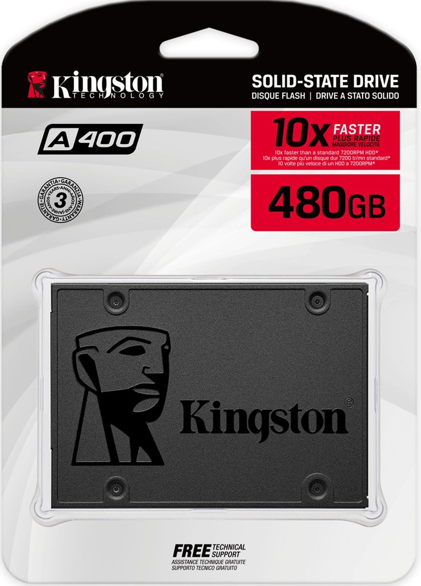 Накопичувач SSD 2.5" KINGSTON A400 480GB SATA (SA400S37/480G) · 4