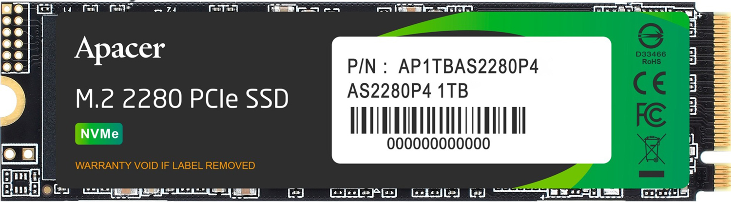 Накопичувач SSD APACER AS2280P4 1TB M.2 NVMe (AP1TBAS2280P4-1) в Києві