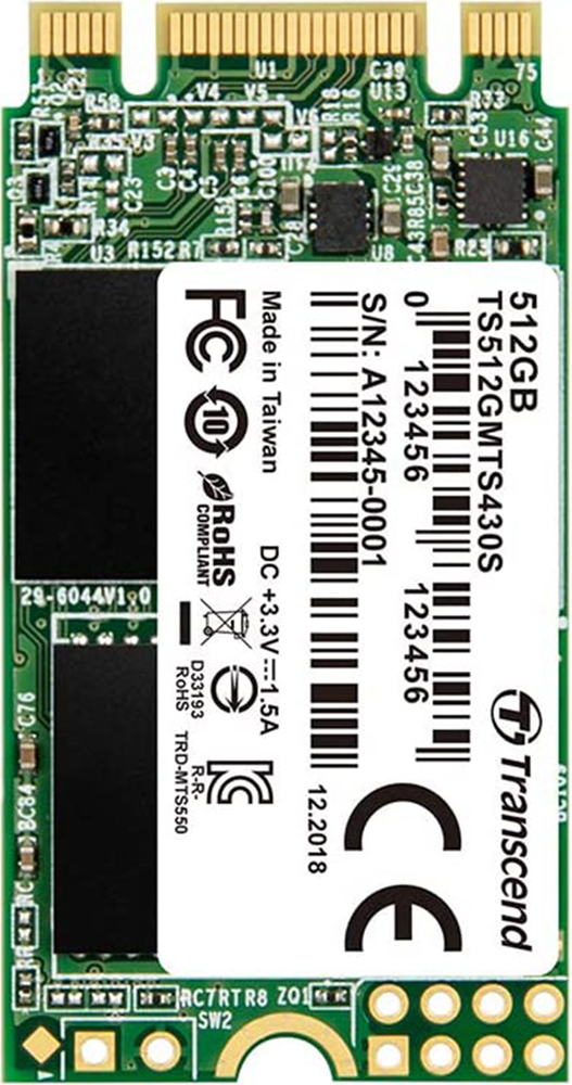 Накопичувач SSD TRANSCEND 430S 512GB M.2 SATA (TS512GMTS430S) в Києві