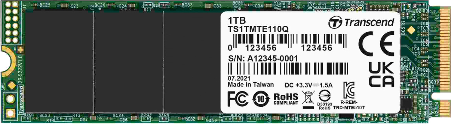 Накопичувач SSD TRANSCEND 110Q 1TB M.2 NVMe (TS1TMTE110Q) в Києві