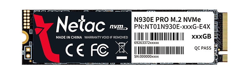 Накопичувач SSD NETAC N930E Pro 128GB M.2 PCIe NVMe (NT01N930E-128G-E4X) в Києві