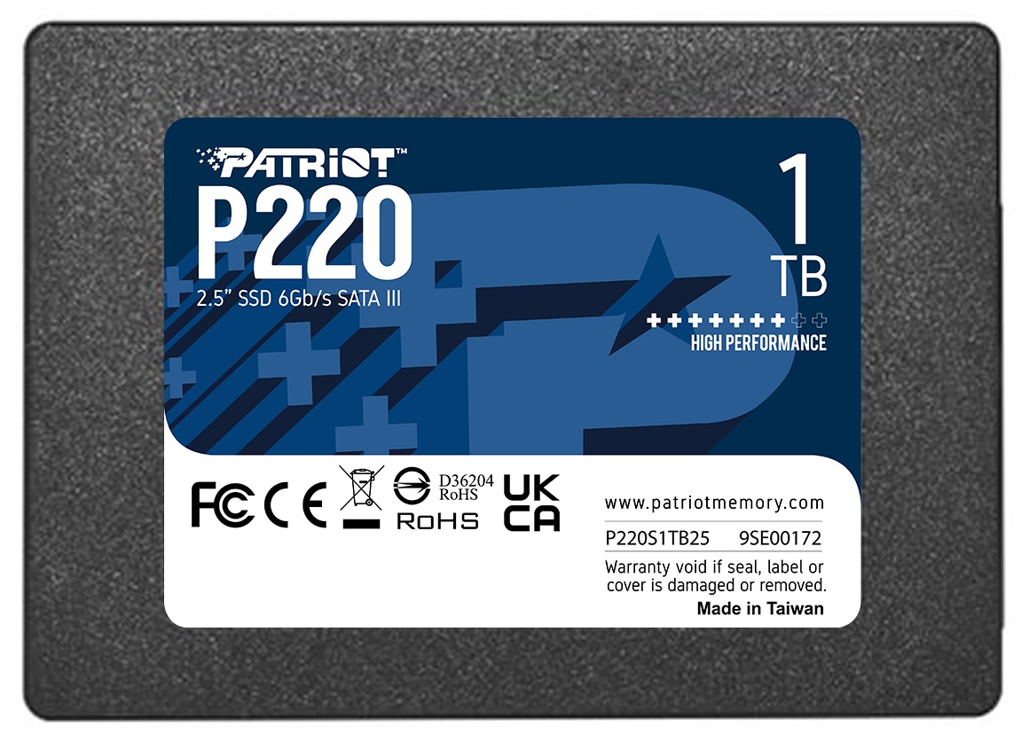 Накопичувач SSD 2.5" PATRIOT P220 1TB SATA (P220S1TB25) в Києві