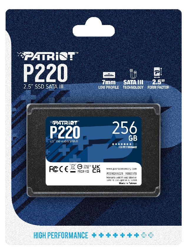 Накопичувач SSD 2.5" PATRIOT P220 256GB SATA (P220S256G25) · 4
