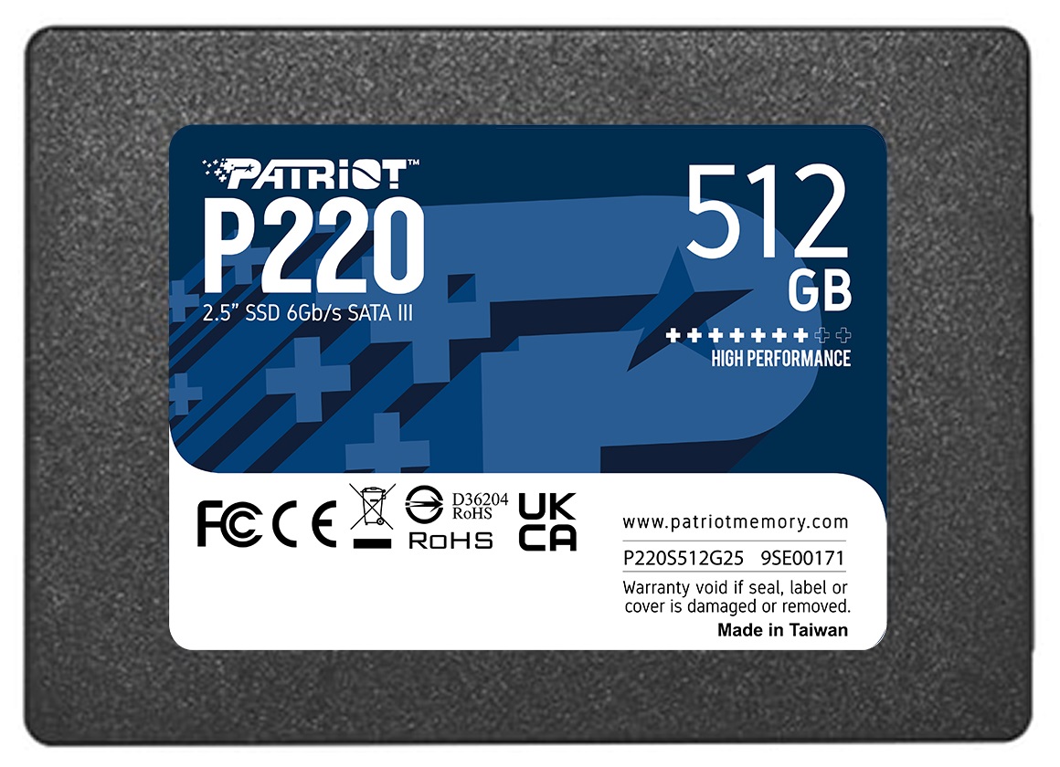 Накопичувач SSD 2.5" PATRIOT P220 512GB SATA (P220S512G25) в Києві