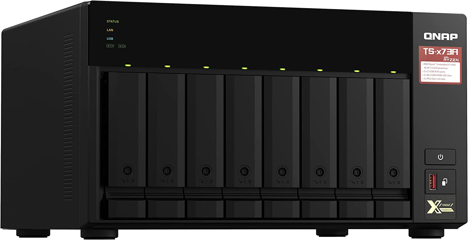 Мережеве сховище QNAP TS-873A-8G USB/LAN Black · 2
