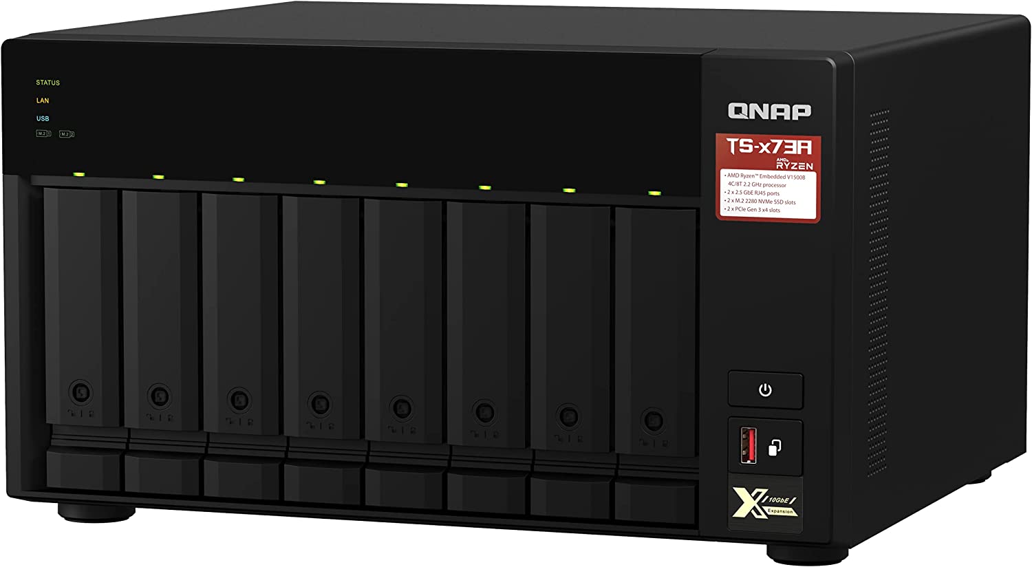 Мережеве сховище QNAP TS-873A-8G USB/LAN Black · 4