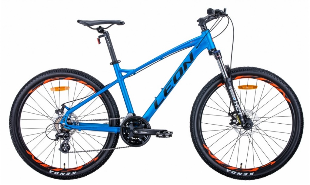 ᐉ Велосипед LEON 26" HT-90 рама-16,5" 2021 Blue/Orange (OPS-LN-26-072 ...