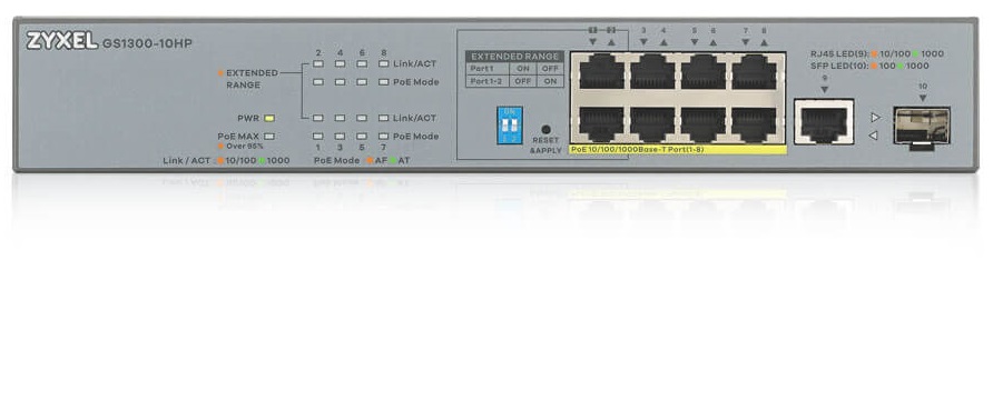 Комутатор ZYXEL GS1300-10HP · 3