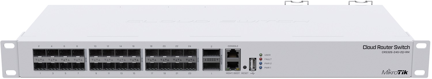 Коммутатор MikroTik Cloud Router Switch CRS326-24S+2Q+RM в Киеве