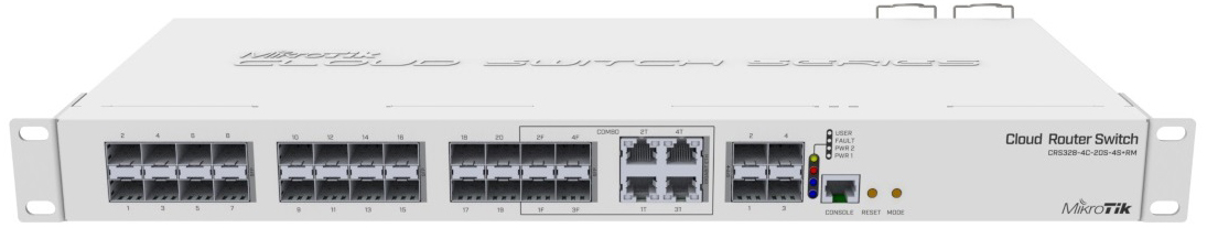 Комутатор MIKROTIK Cloud Router Switch 328-4C-20S-4S+RM (CRS328-4C-20S-4S+RM) в Києві