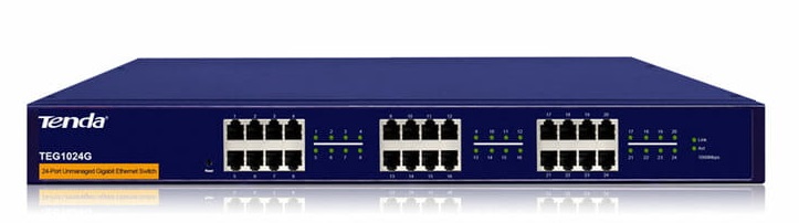 Комутатор TENDA TEG1024G 24port 10/100/1000/BaseT в Києві