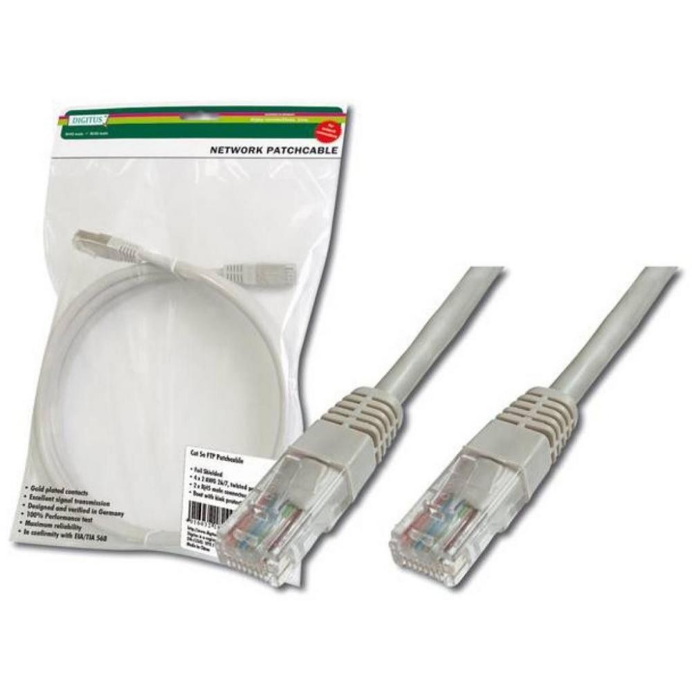 

Патч-корд DIGITUS CAT 5e UTP, 0.25м, PVC, Grey (DK-1511-0025)