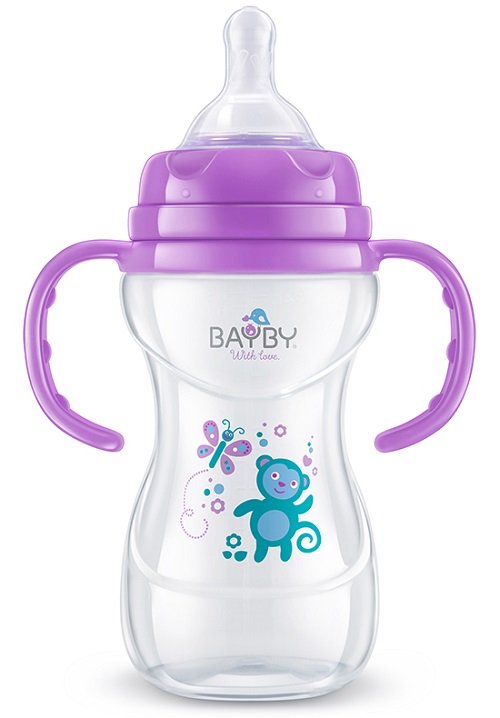 

Бутылочка для кормления Bayby 240ml 6м+ фиолетовая