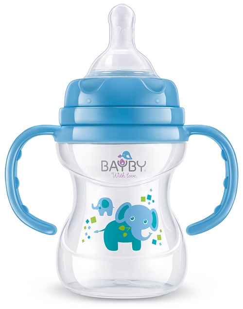 

Бутылочка для кормления Bayby 150мл 6м+ голубая