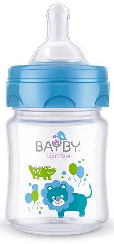 

Бутылочка для кормления Bayby 120мл 0м+ голубая