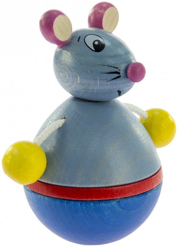 Іграшка-неваляшка Nic дерев'яна мишка (NIC61552) в Києві