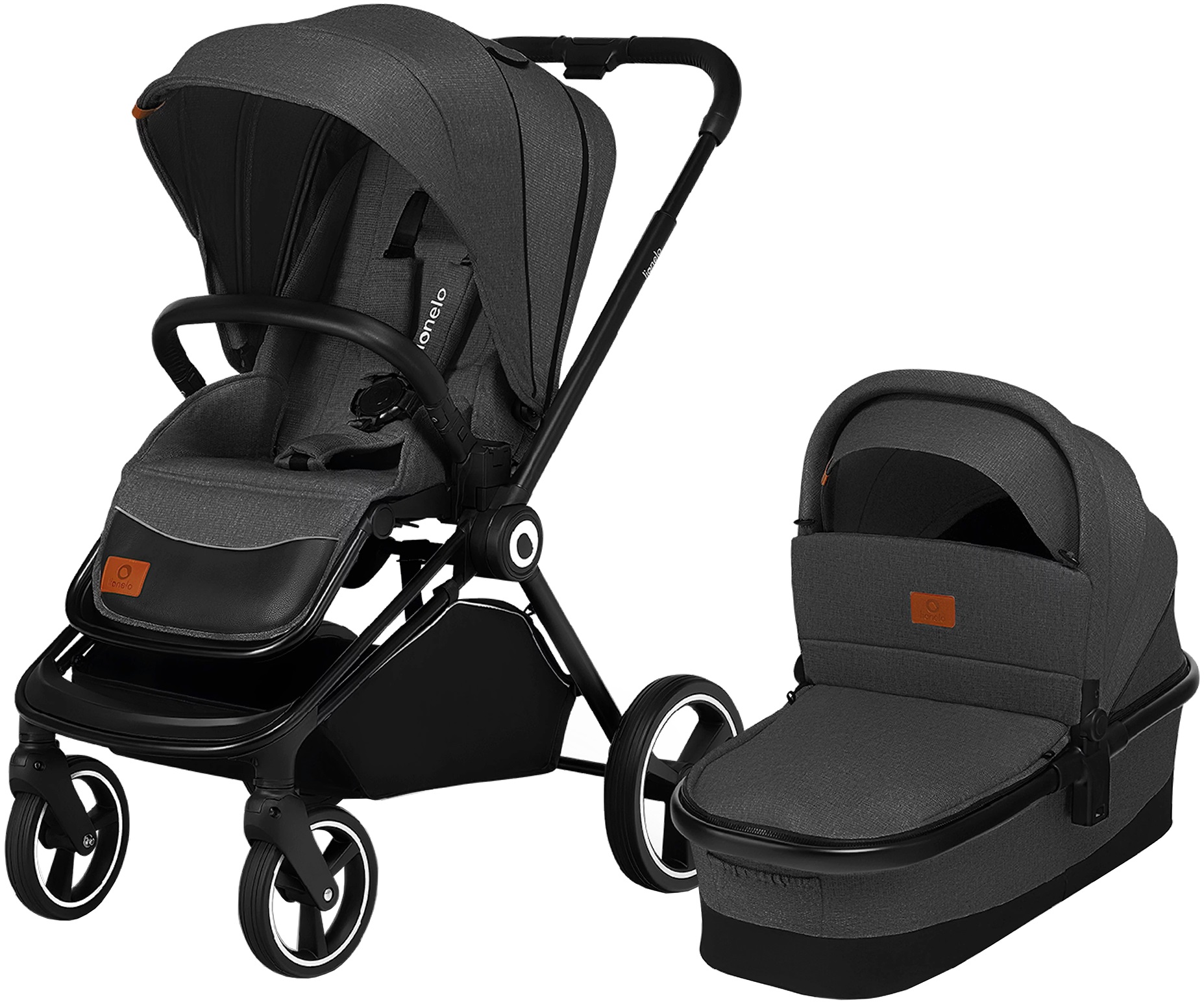Універсальна коляска 2 в 1 LIONELO Mika Grey Graphite (LO-MIKA 2IN1 GREY GRAPHITE) в Києві