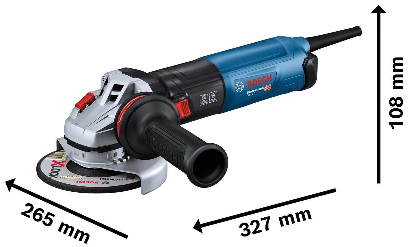 Шліфмашина кутова BOSCH GWS 17-125 S (0.601.7D0.300) · 2