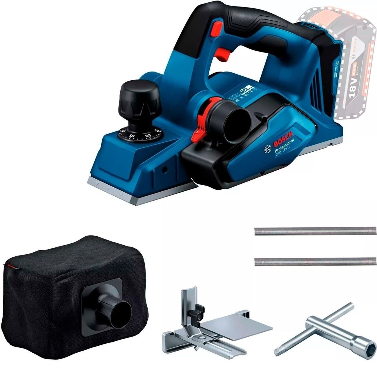 Рубанок BOSCH GHO 185-LI (0.601.5B5.021) · 2