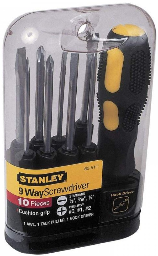 Отвертка Stanley Multifunctional с 9 сменными стержнями (0-62-511) в Киеве