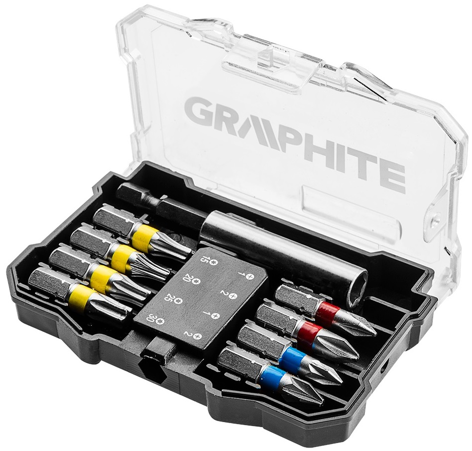 Набор бит GRAPHITE, 10 шт, с держателем (56H614) в Киеве