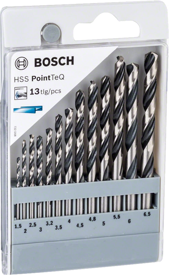 Набор сверл для металла BOSCH HSS PointTeQ 13 шт (2.608.577.349) в Киеве