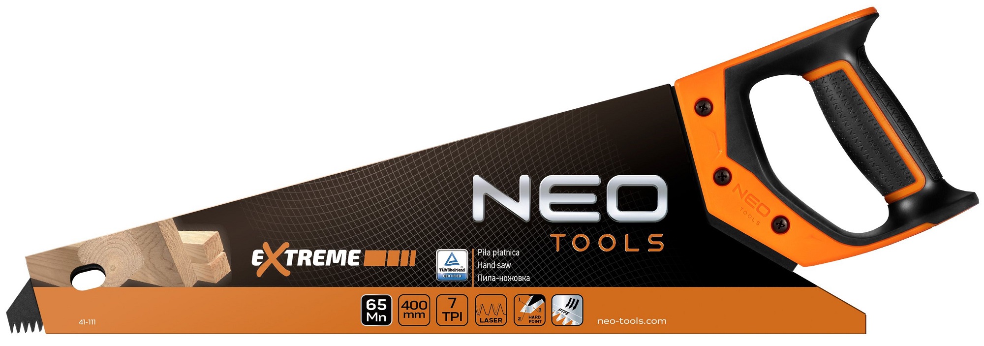 Ножівка по дереву NEO TOOLS Extreme 400 мм 7TPI PTFE (41-111) · 3
