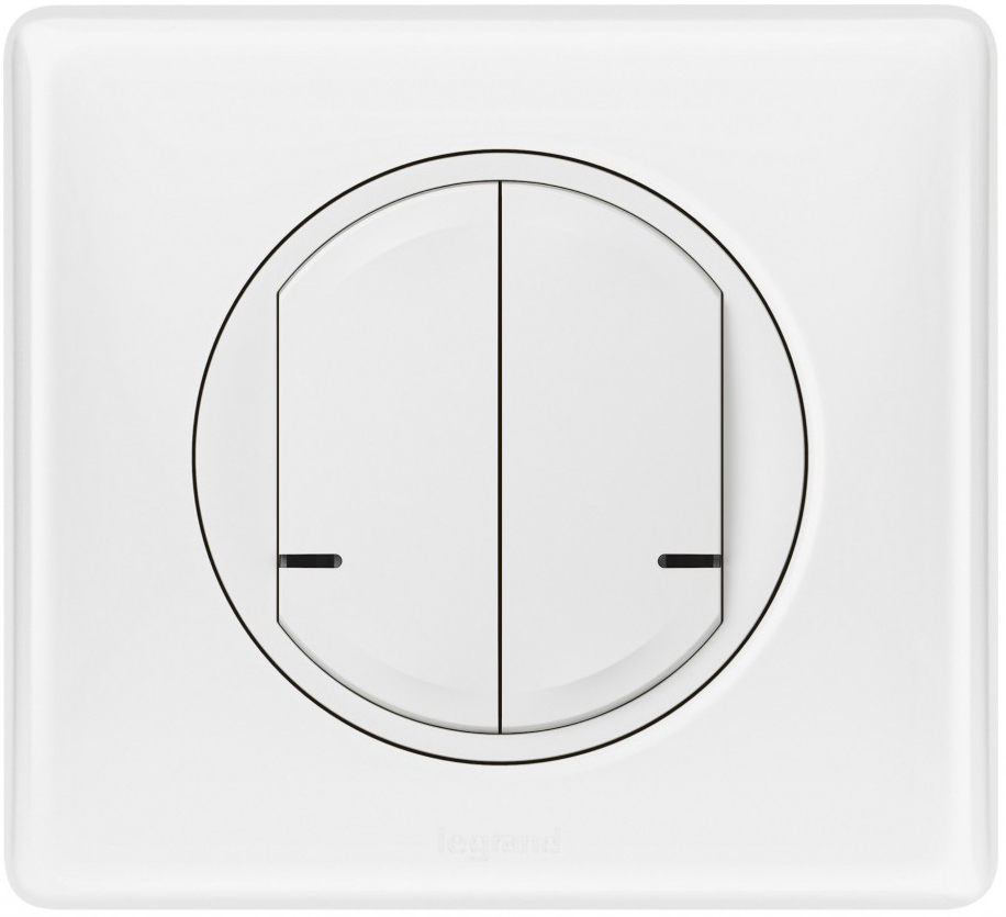 Розумний вимикач LEGRAND NETATMO 2-клавішний білий (067724) в Києві