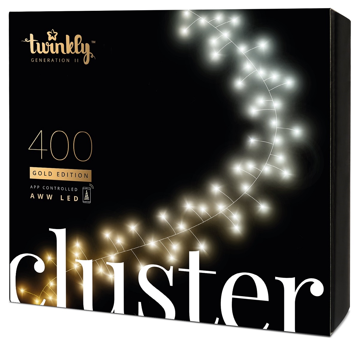 Гирлянда Twinkly Smart LED Cluster AWW 400 Black (TWC400GOP-BEU) в Киеве