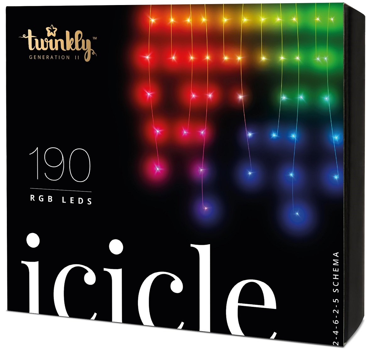 Гирлянда Twinkly Smart LED Icicle RGB 190 Transparent (TWI190STP-TEU) в Киеве