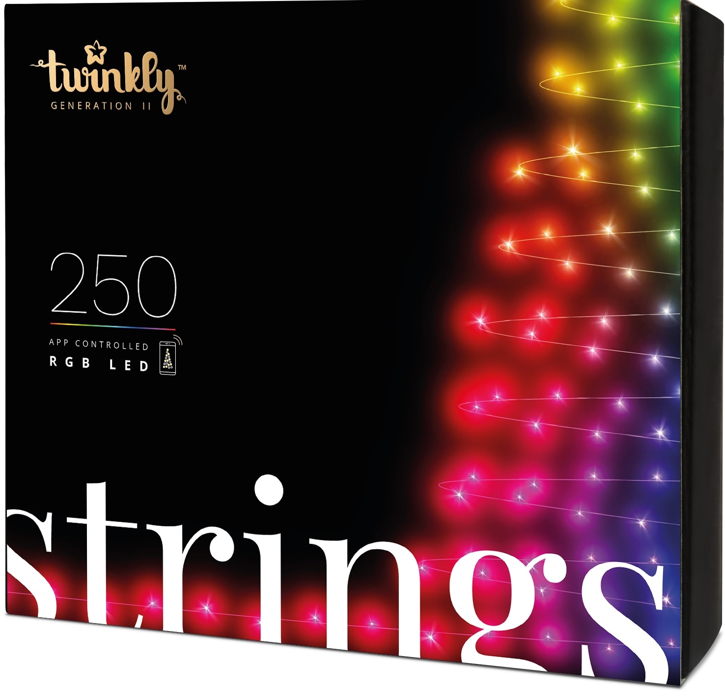 Гірлянда Twinkly Smart LED Strings RGB 250 Black (TWS250STP-BEU) в Києві