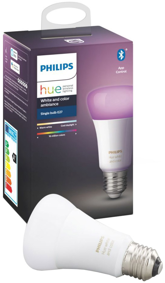Розумна лампа PHILIPS HUE Single Bulb E27 Color (929002216824) в Києві