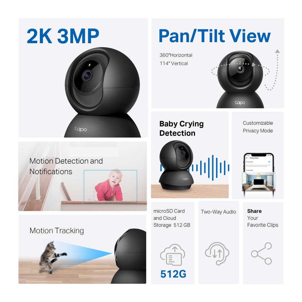 IP-Камера TP-LINK Tapo C211 3MP N300 (TAPO-C211) · 5