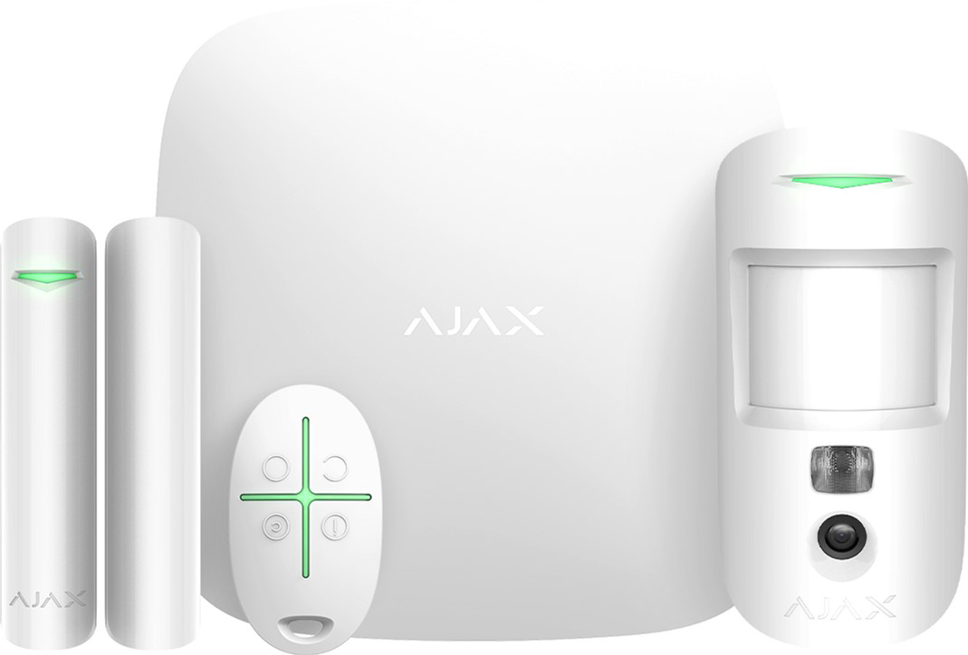 Комплект охранной сигнализации Ajax StarterKit Cam Plus Белый (000019854) в Киеве