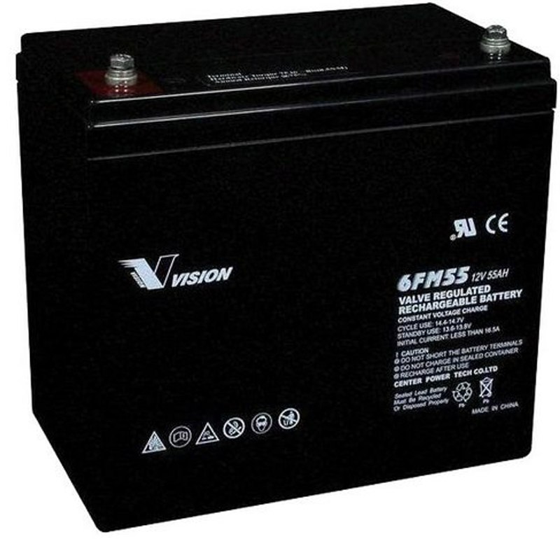 ᐉ Аккумуляторная батарея VISION 6FM55E-X 12V 55Ah AGM — купить в Киеве ...