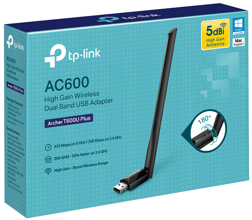 Wi-Fi адаптер TP-LINK Archer T600U Plus · 4