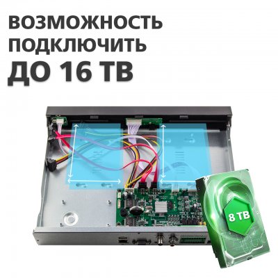Мережевий відеореєстратор GREENVISION GV-N-G008/24 8MP (LP9422) · 6