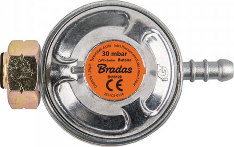 Редуктор газу низького тиску BRADAS W21.8x1/14 LH (RGA310-484) в Києві