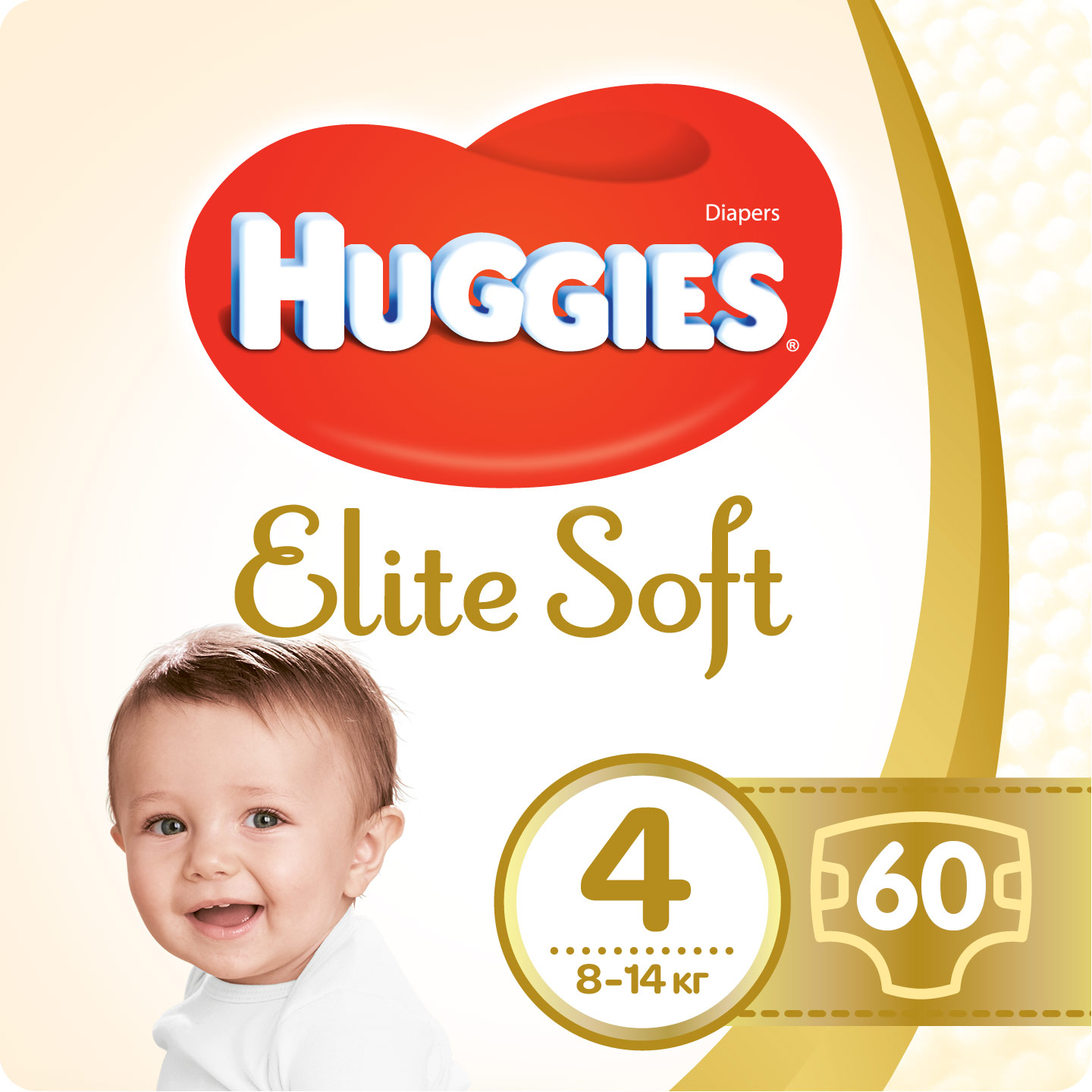 Підгузки HUGGIES Elite Soft 4 Mega 60 шт. (5029053578118) в Києві