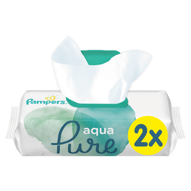 Дитячі вологі серветки PAMPERS Aqua Pure 2x48шт (8001090603357) в Києві