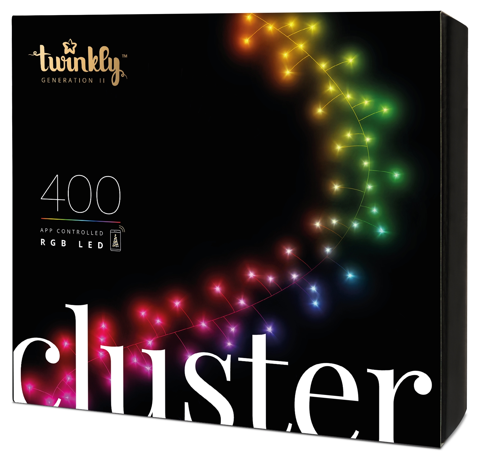 Гірлянда Twinkly Smart LED Cluster RGB 400 Black (TWC400STP-BEU) в Києві