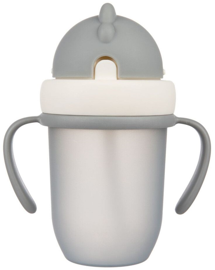 Кружка CANPOL BABIES с силиконовой трубочкой 210 мл MATTE PASTELS - серая (56/522_GREY) в Киеве