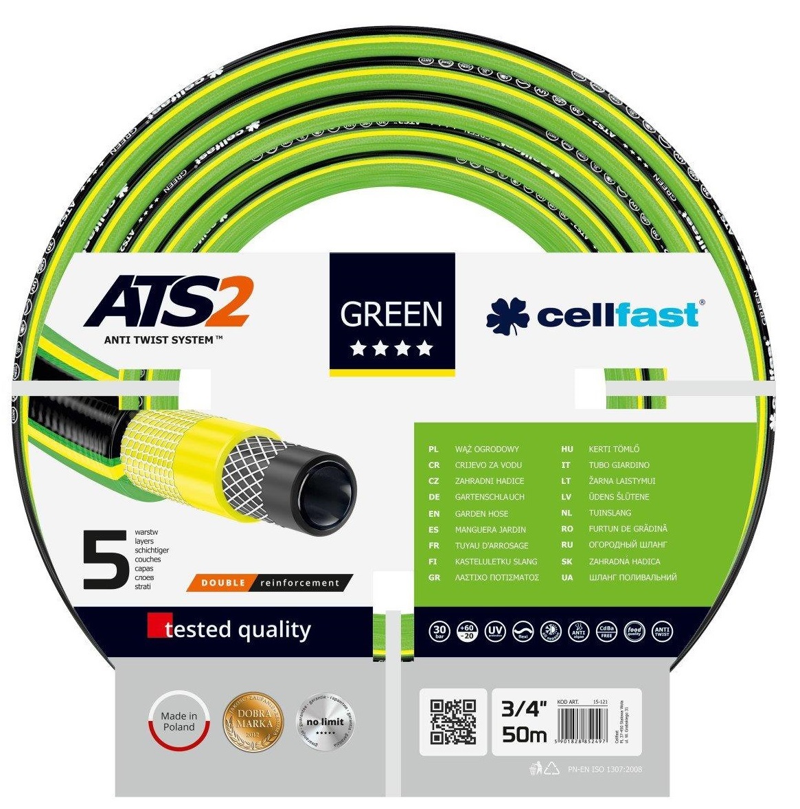 Шланг садовий CELLFAST Green Ats 3/4" 50 м (15-121) в Києві