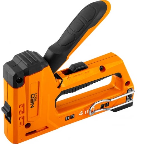 Степлер NEO TOOLS 4в1 6-14 мм тип скоб J/G/L/E (16-030) в Києві